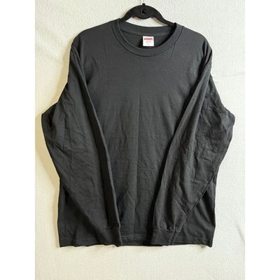 Supreme Long Sleeve T-Shirt Men's Large Black Pre-Shrunk 100% Cotton USA Made - Image 1 of 4