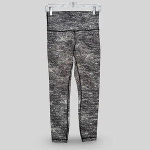 Lululemon Wunder Under Hi-Rise Leggings  Rush Jacquard Black White Size 8 - Picture 1 of 4