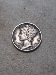 Moneda de diez centavos de plata Mercury 1917 de Estados Unidos (0,9), F fina - Imagen 1 de 2