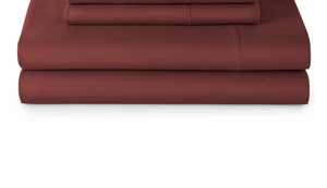 Better Homes & Gardens TWIN 3piece COTTON Performance Sheet / Pillowcase Set RED - Picture 1 of 3