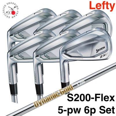 Dunlop SRIXON ZXi7 Lefty Iron Wedge 5-pw 6p Set S200-Flex Dynamic Gold Steel Men - Image 1 of 4