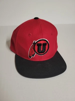 University of Utah Snapback Hat Red Black Flat Bill Cap Kids - Image 1 of 4
