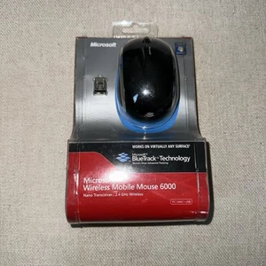 Microsoft Wireless Mobile Mouse 6000 BLACK For Windows & Mac Factory Sealed - Picture 1 of 4