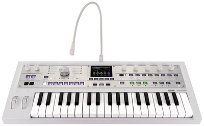 KORG microKORG 2 Limited Color MWH Metallic White Tabletop Analog Synthesizer - Image 1 of 4
