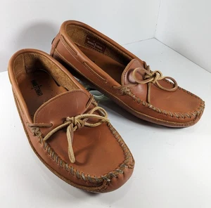 Minnetonka Moccasins Trevor Traditional Trapper Slip On Mens Size 10 Cinnamon - Picture 1 of 10