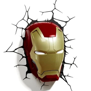 Marvel Avengers Iron Man Mask 3D Deco Light - Picture 1 of 3