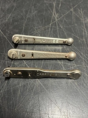 Vintage Stanley Yankee 3400 & 3412 + Craftsman Offset Ratcheting Screwdriver USA - Image 1 of 4