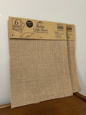 Printable Burlap Sheets 8.5 X 11 Lot Of (12) Burlap Crafts Burlap Signs - Image 1 of 3