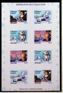 RUSSIA Sc 7497a NH SOUVENIR SHEET OF 2013 - NEW YEAR-OLYMPICS - (GA25) - Picture 1 of 1