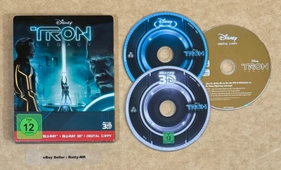 DISNEY's TRON: LEGACY - GERMAN IMPORT 3D + BLU RAY STEELBOOK (READ DESCRIPTION) - Image 1 of 4