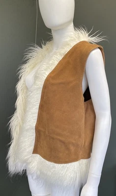 Free People x Understated Leather Indigo Waistcoat Size L Boho Florence RRP£228 - Image 1 of 4