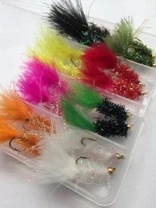 Mouche Pêche Bead-Head Fritz Leurre En Fly Boite Taille 8 &10 Paquet De 16 #307 - Photo 1/1