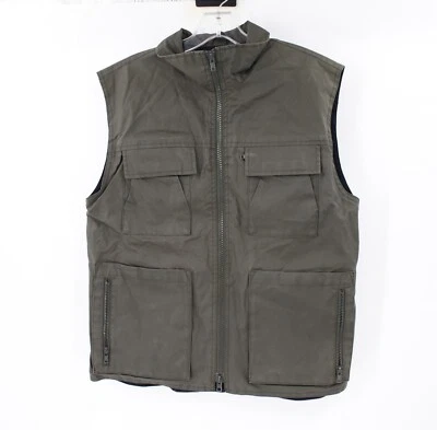 Chaleco Vintage Banana Republic Para Hombre Mediano Encerado Utilidad Bolsillos Algodón Nylon Foto 1 de 4