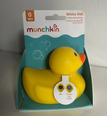 Pato de baño de seguridad Munchkin blanco caliente - Nuevo en paquete Foto 1 de 4