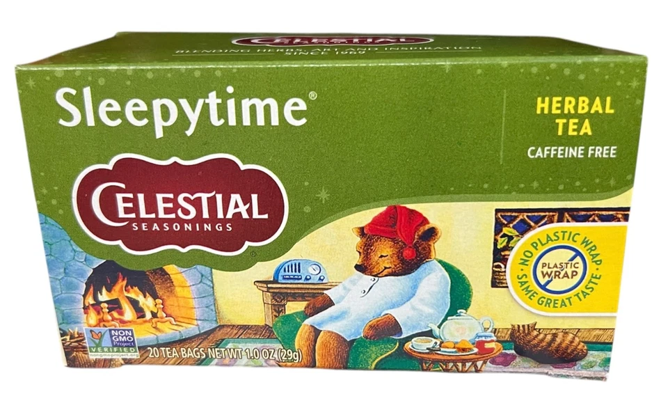 20 bolsitas de té de hierbas sin cafeína Celestial Seasonings Sleepytime Foto 1 de 1