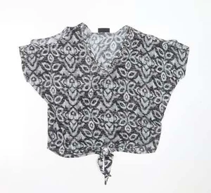 Wallis Womens Black Polyester Blend Blouse Size S Roll Neck - beaded d - Picture 1 of 12
