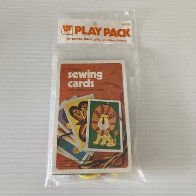 老式1975年西方出版缝纫卡游戏包未拆封 — 第 1/4 张图片