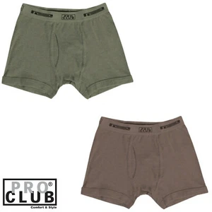 2 Pack PRO CLUB Mens Comfort Boxer Brief Underwear S to 3XL  - Picture 1 of 15