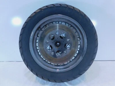Harley Davidson Dyna Softail & Sportster 883 & 1200 Laced Rear Wheel Rim w/ Tire - Image 1 of 4