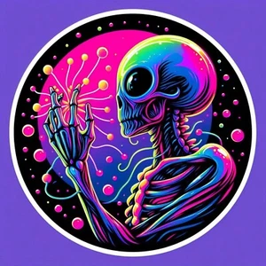 Alien Decal,  Waterproof Vinyl Sticker, UV resistant Decal - Picture 1 of 12