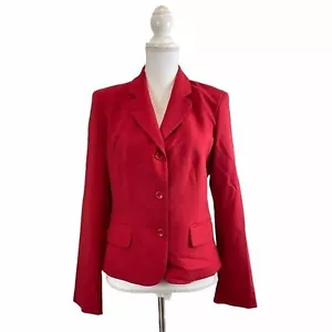 Women’s BODY by Victoria Red Blazer Jacket Sz 8 Casual Office Workwear Business - Picture 1 of 5