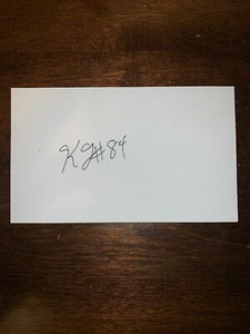 KIM THOMPSON - FOOTBALL - AUTOGRAPH SIGNED - INDEX CARD -AUTHENTIC -C1848