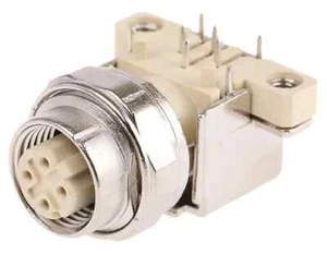 Harting PANEL MOUNT M12 CIRCULAR CONNECTOR 4A 50V 4-Contacts Socket 21033814412 - Picture 1 of 2
