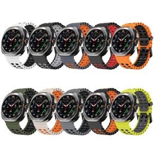 Correa deportiva de silicona suave para Samsung Galaxy Watch 7 Ultra 47 mm correa sin huecos - Imagen 1 de 30