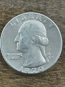 1970- D- WASHINGTON QUARTER with Errors - Picture 1 of 2