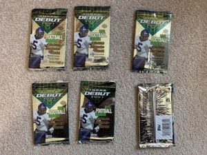 2001 Topps Debut Football Hobby pack, 6 pack lot - Picture 1 of 1
