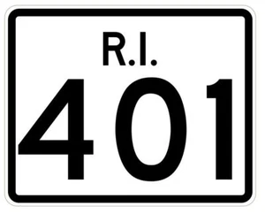 Rhode Island State Road 401 Aufkleber R4273 Autobahnschild Straßenschild Decal - Bild 1 von 1