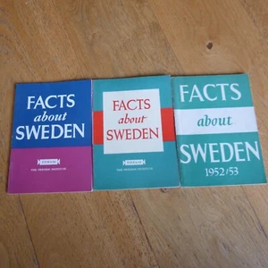 Facts About Sweden Forum Swedish Institute Travel Tourist Booklets x3 1950s - Picture 1 of 13