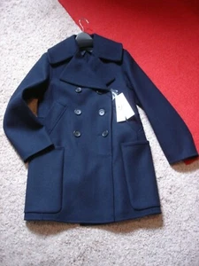 Neu mit Etikett ausverkauft 2021 + J Jil Sander Uniqlo Double Face Wollmischung Peacoat Größe S NEU - Bild 1 von 7