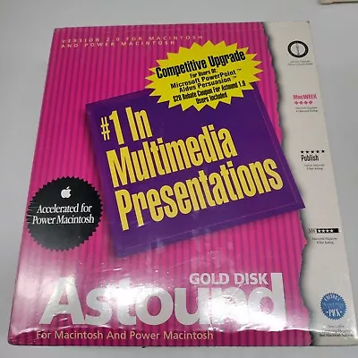 Gold Disk ASTOUND Multimedia Presentation Macintosh System  NEW SEALED!* Ver 2.0 - Image 1 of 4
