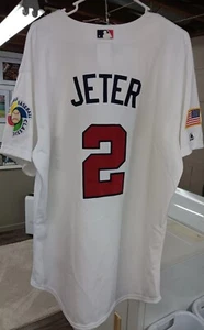 DEREK JETER WORLD BASEBALL CLASSIC USA MLB AUTHENTIC MAJESTIC WHITE #2 JERSEY 48 - Picture 1 of 2