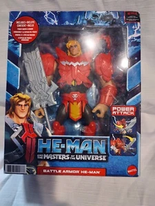 The Masters Of The Universe Deluxe Battle Armor He-Man Large 8.5" Action Figure - Picture 1 of 3
