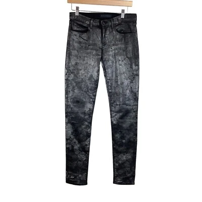 Juicy Couture Women's Skinny Jeans Size 28 Metallic Floral Print Low-Rise - Image 1 of 4