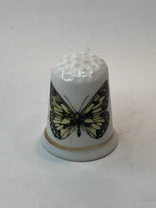 Dedal de costura vintage hueso de mariposa monarca china coleccionable de Munro década de 1990 - Imagen 1 de 6