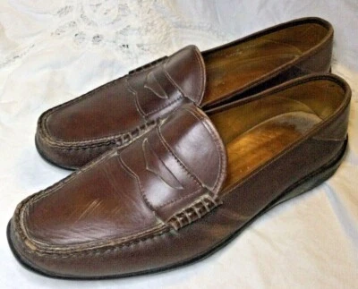 Allen Edmonds Hyde Penny Loafer Slip On Driving Moccasin Brown Mens 11 D Shoes - Image 1 of 4
