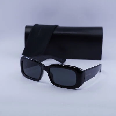 New Saint Laurent SL809 001 Shiny Black/Grey 55-18-135 Sunglasses - Image 1 of 4