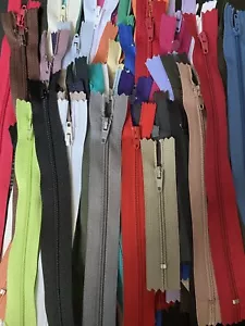 Zipper Lot Grab Bag Assorted Variety All Purpose Zippers 50 Zippers 3-10 Inches - Picture 1 of 1