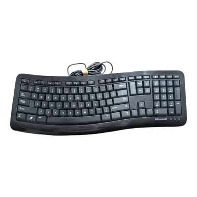 Microsoft Comfort Curve Keyboard 3000 USB Multimedia Contour Tested Working - Image 1 of 4