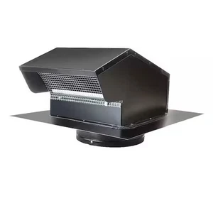 NUEVO Master Flow 6 pulgadas Tapa de techo con ventilación de cuello de ganso en negro - Imagen 1 de 5