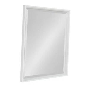 Calter Modern Decorative Framed Beveled Wall Mirror, 20 x 26, White, - Picture 1 of 7