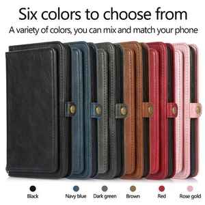 Magnetic Leather Wallet Phone Case For Samsung S25 S24 S22 S23 S21 Ultra Note 20 - Picture 1 of 85
