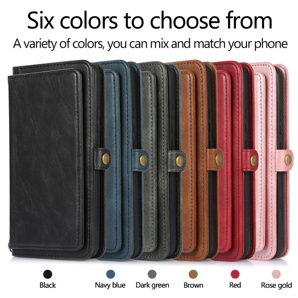 Magnetic Leather Wallet Phone Case For Samsung S25 S24 S22 S23 S21 Ultra Note 20 - Image 1 of 4