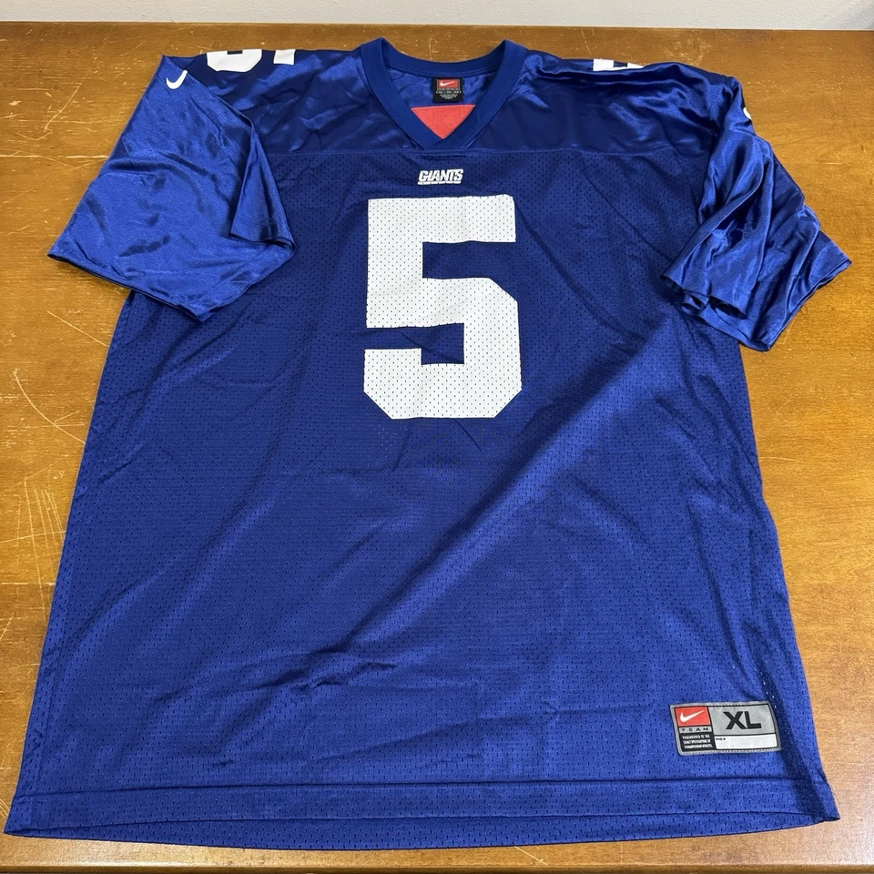 Camiseta DE COLECCIÓN de los New York Giants Para Hombre Extra Grande Azul Kerry Collins NFL Nike Foto 1 de 4