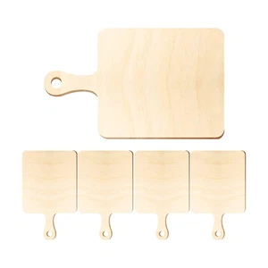 5 Stück rechteckige Holzstücke für Bastelbrett Steak Servierbretter - Bild 1 von 12
