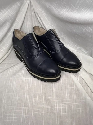 TODO NEGRO NUEVO SIN ETIQUETAS Mocasines Cowman Lugg 23 Plataforma Cuero UE Talla 38.5 Foto 1 de 4