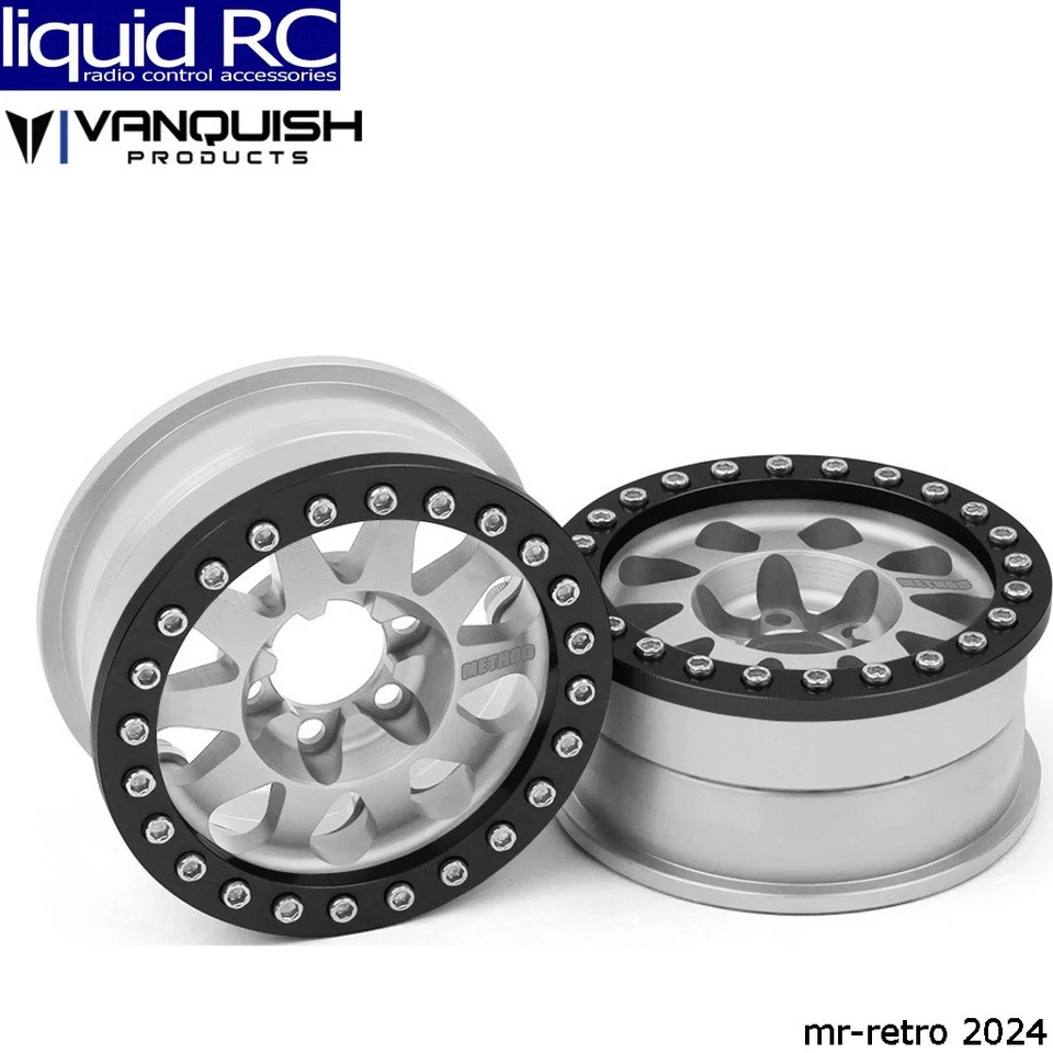 Vanquish Products 07757 方法 1.9 赛车轮 101 透明阳极氧化 V2 珠锁 (2) — 第 1/1 张图片